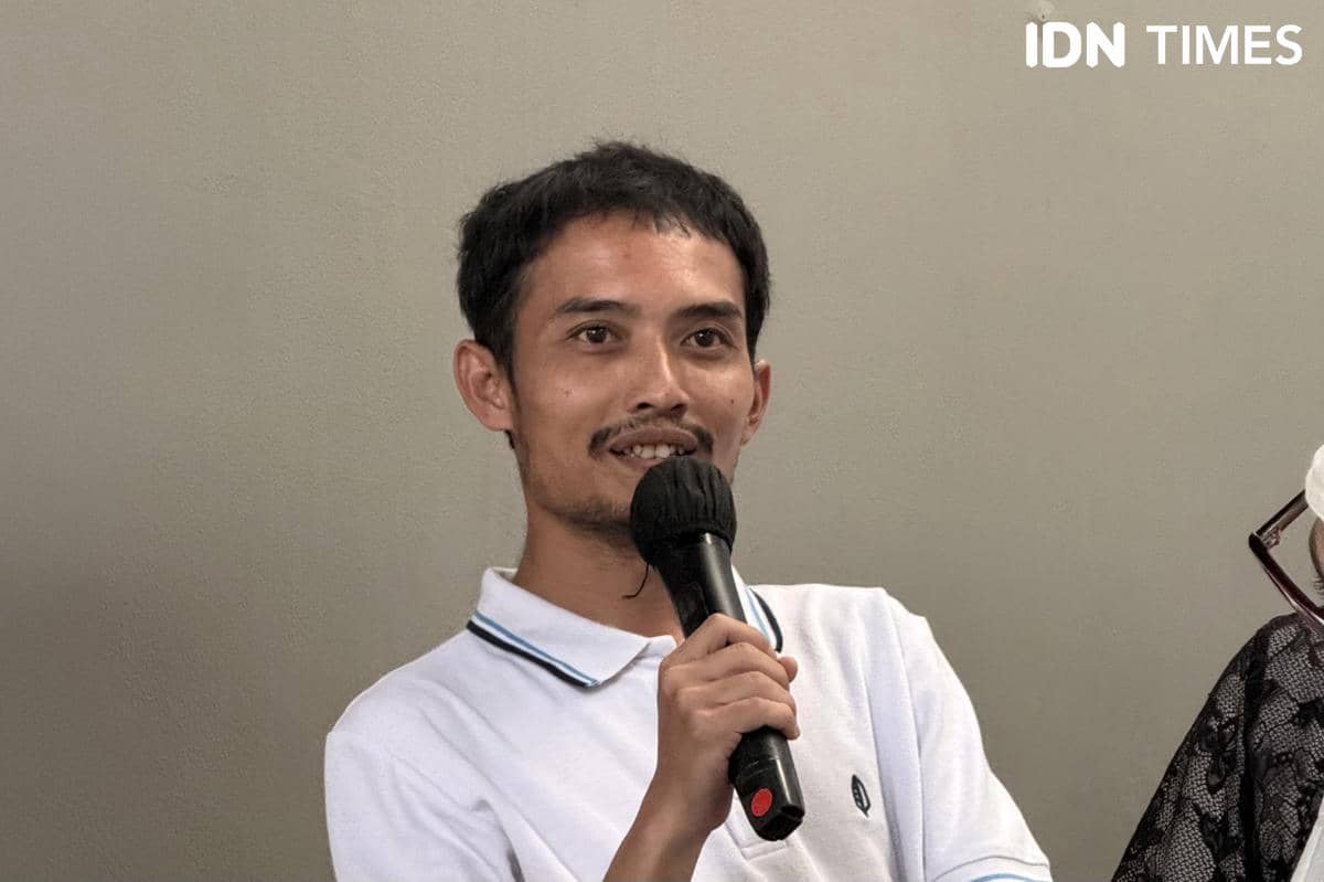 para musisi di presscon EP Garis Tegak pada Kamis (30/7/2026)