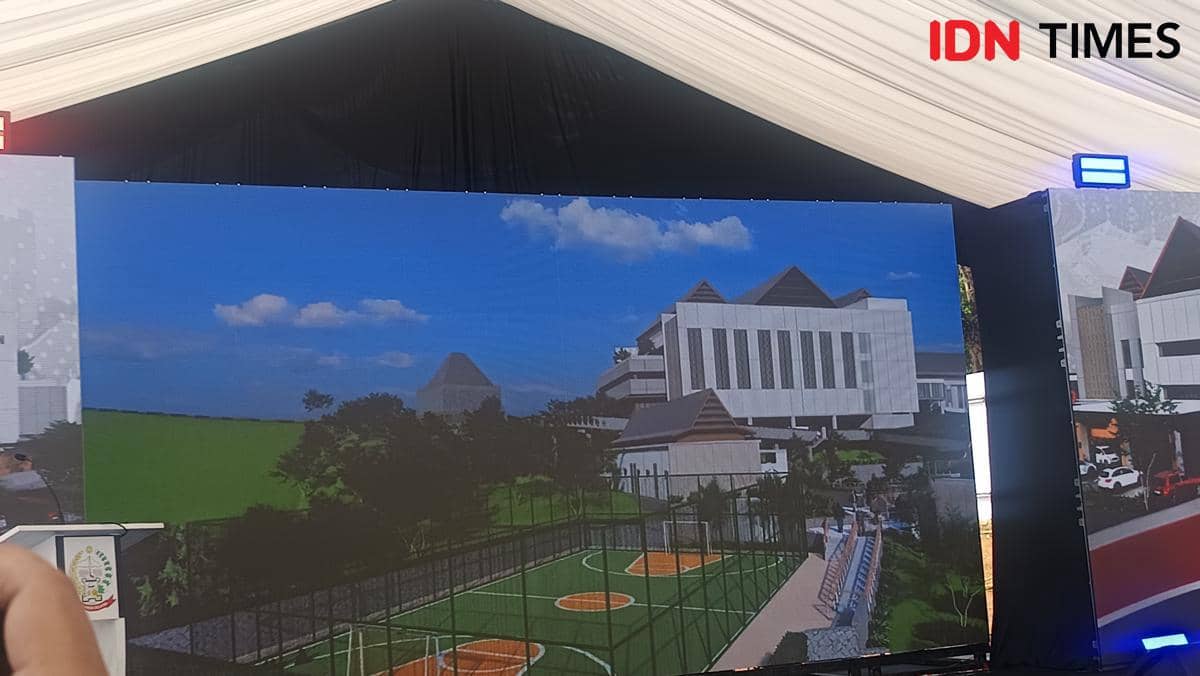 Ilustrasi desain RS Regional Wilayah Selatan yang direncanakan dibangun di Malino, Kabupaten Gowa.
