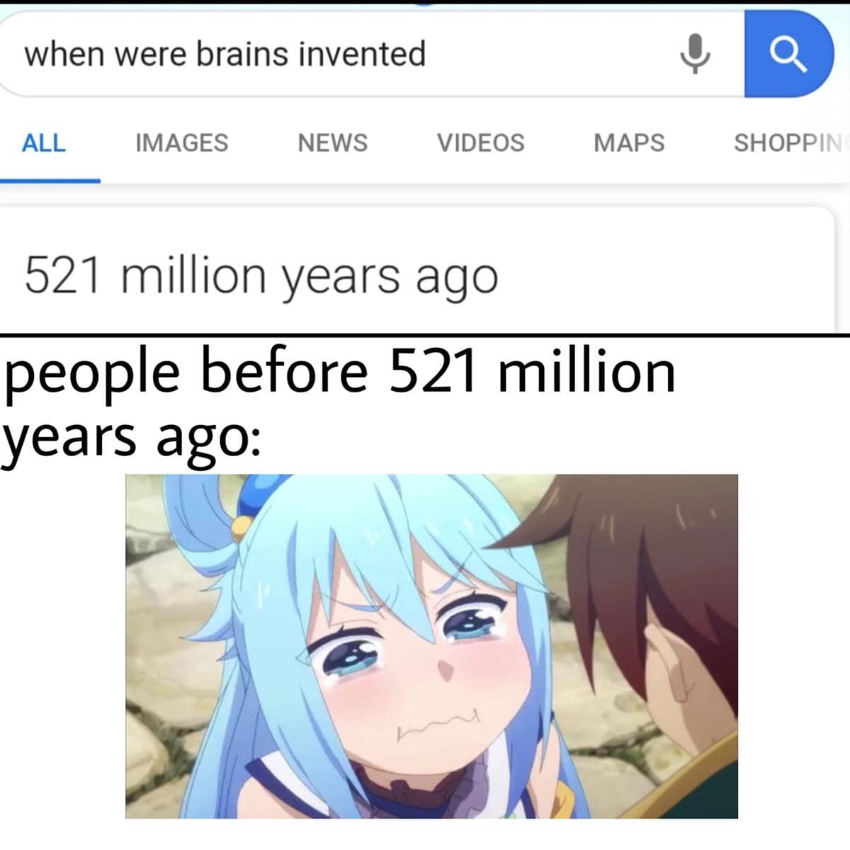 meme anime tentang otak buntu