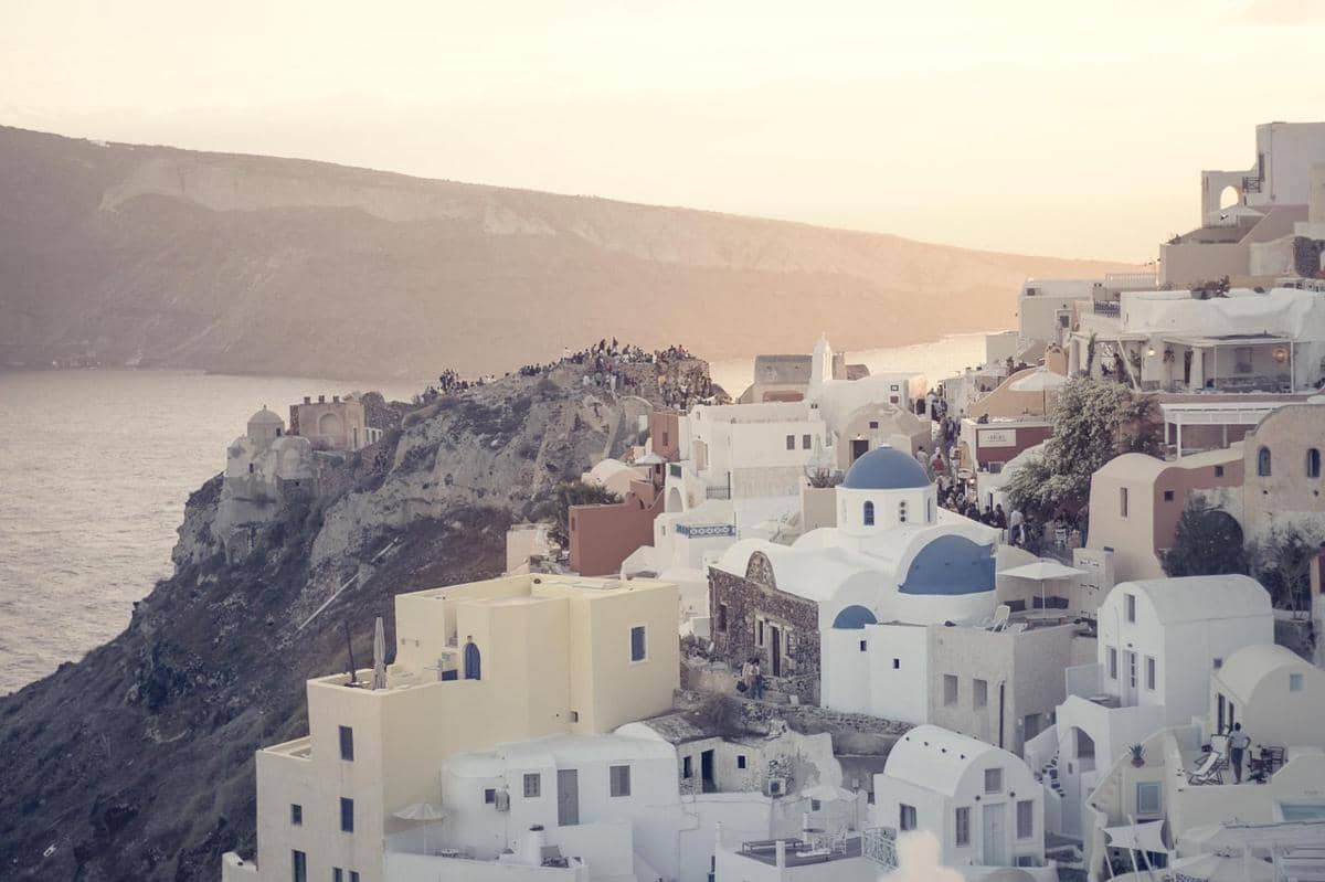 ilustrasi Santorini, Yunani