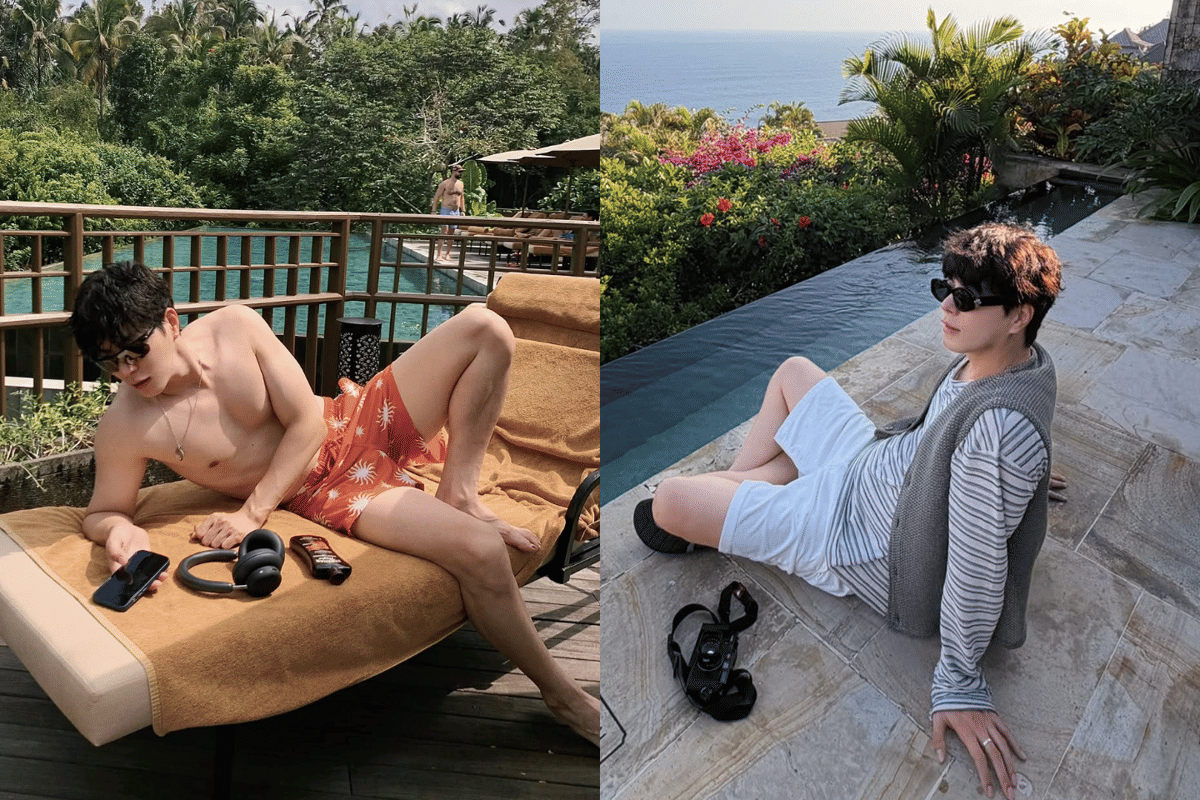 9 Potret Hong Jong Hyun Liburan di Bali, Enjoy di Resor Mewah