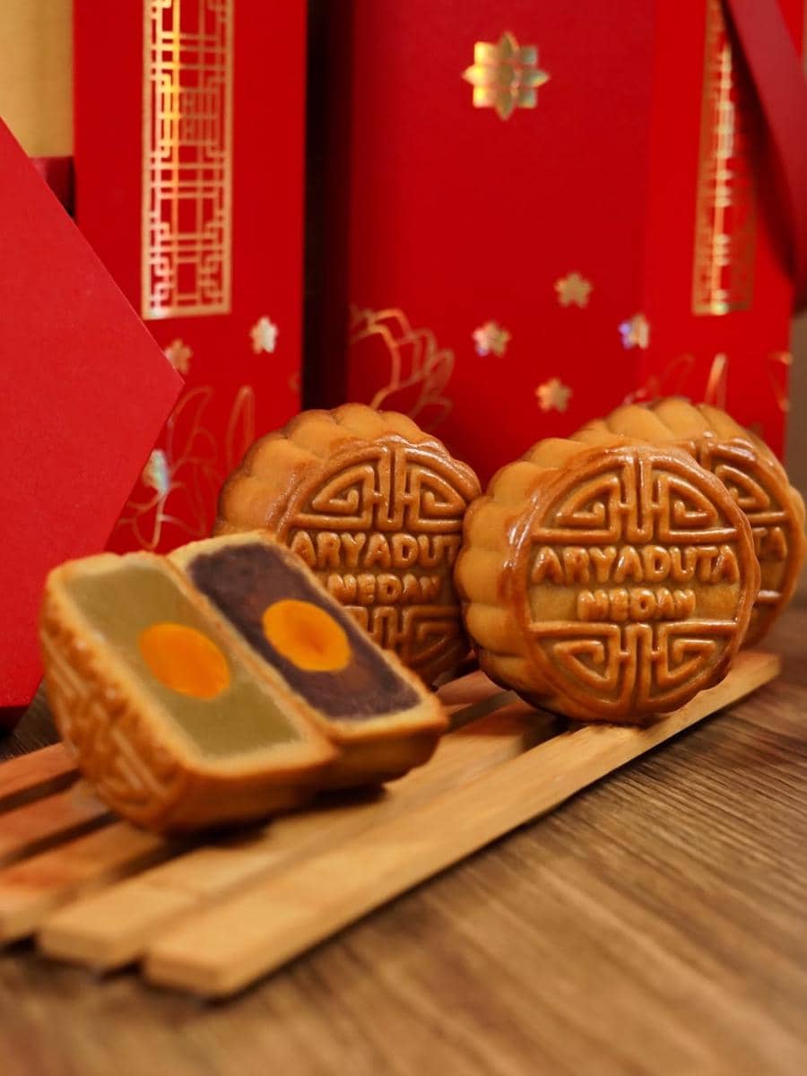 Koleksi mooncake untuk perayaan Festival Bulan di Aryaduta Medan dalam dokumentasi resmi pihak hotel.