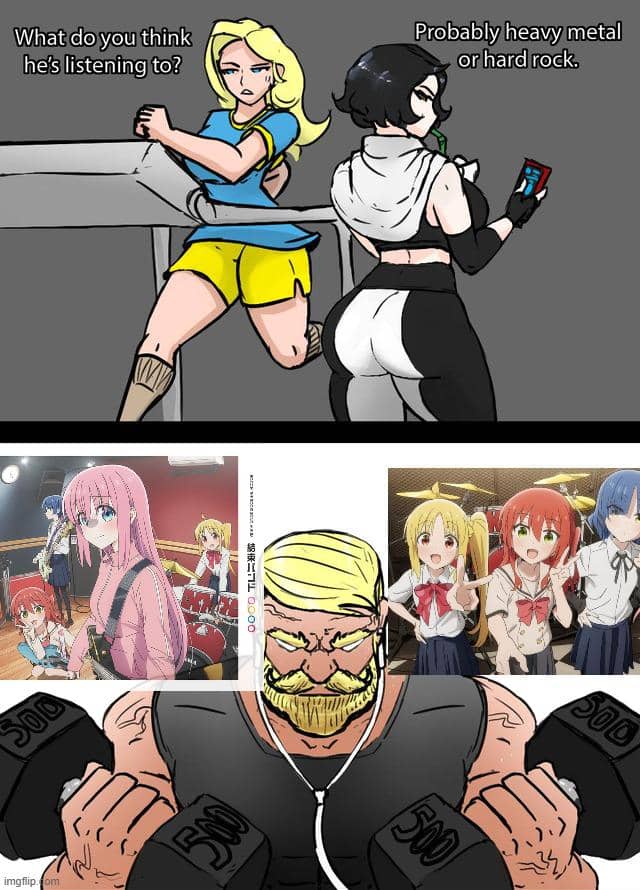 meme anime tentang band