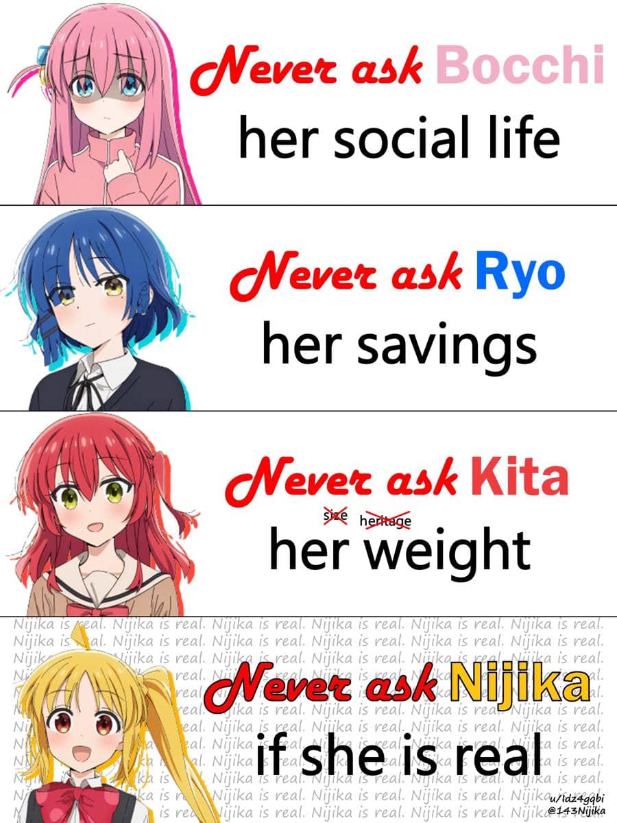 meme anime tentang band