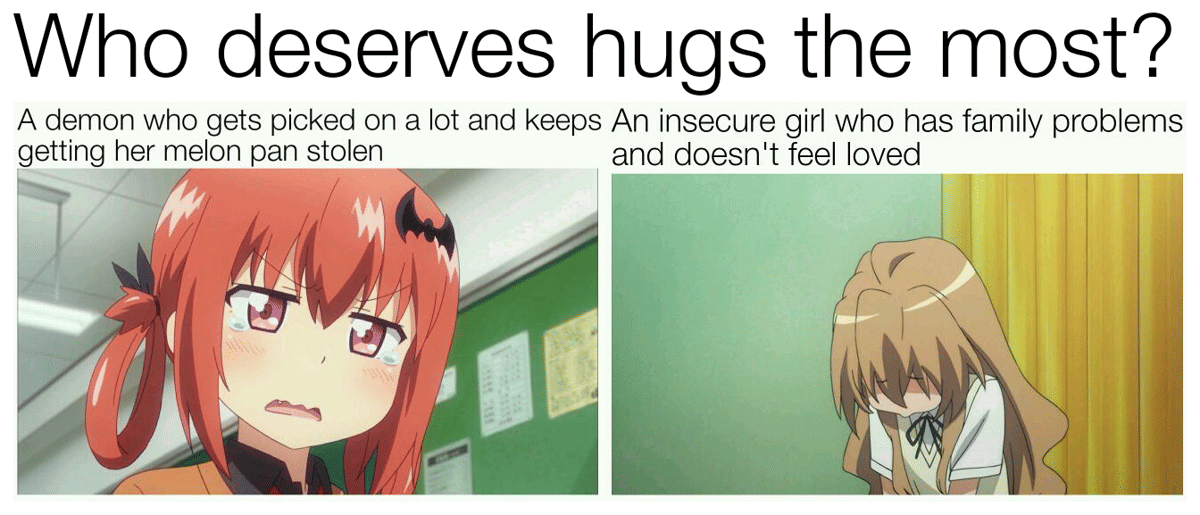 meme anime tentang kurang percaya diri