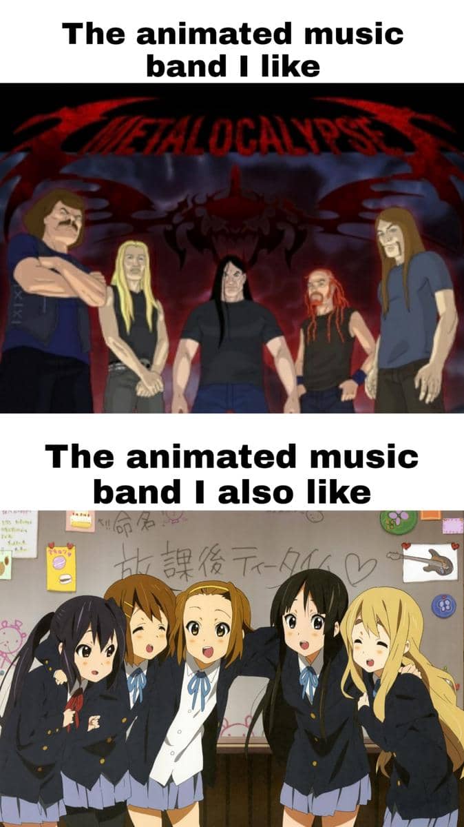 meme anime tentang band