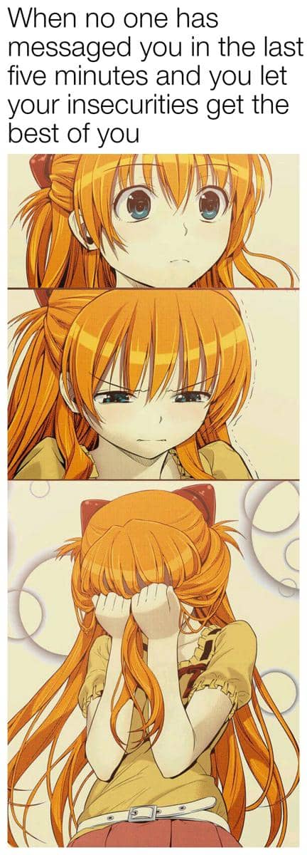 meme anime tentang kurang percaya diri