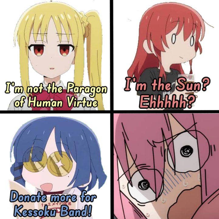 meme anime tentang band