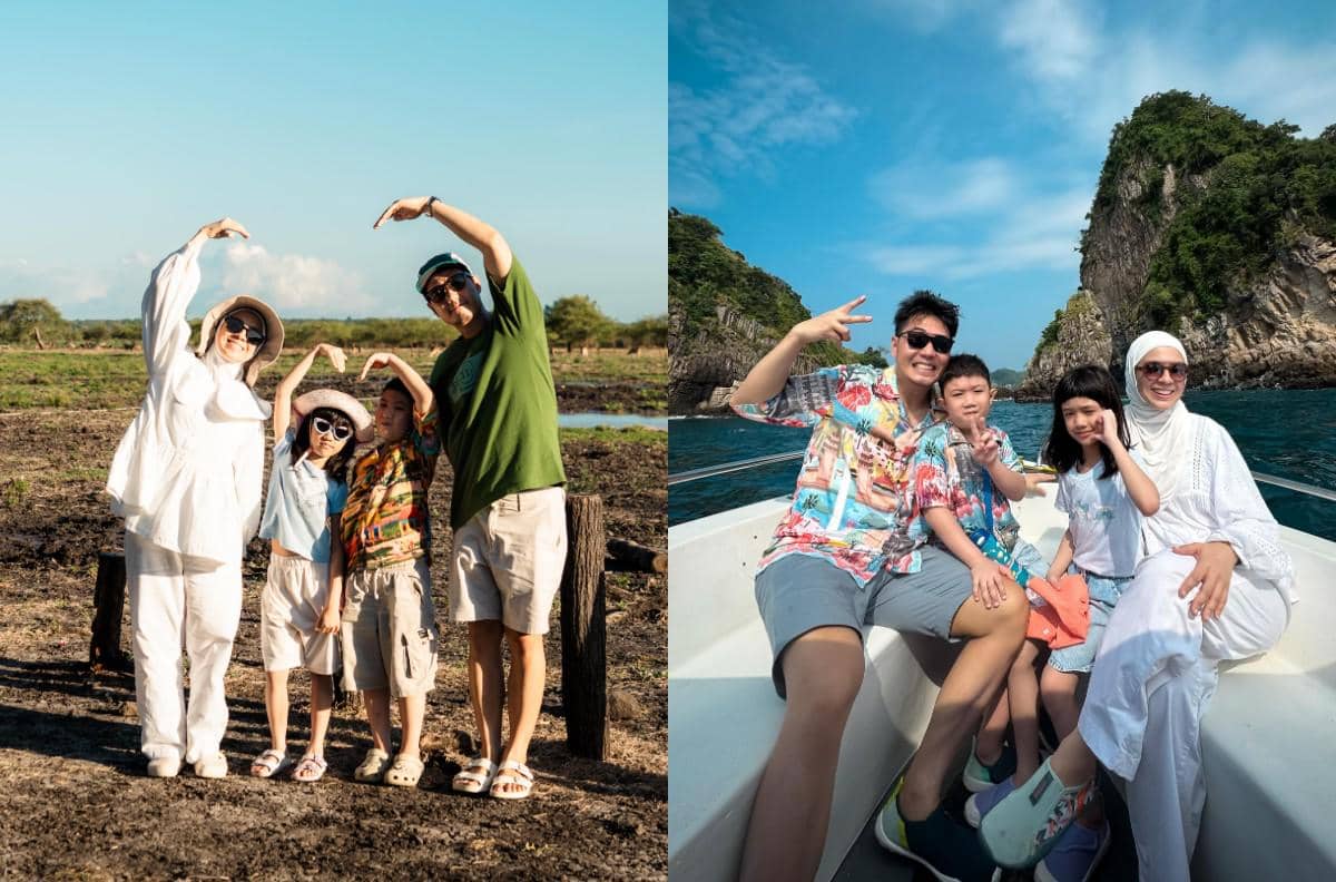 9 OOTD Traveling Keluarga Nycta Gina dan Rizky Kinos, Kompak Banget!