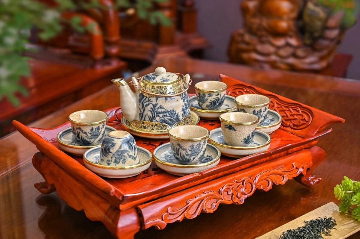 ilustrasi tea set