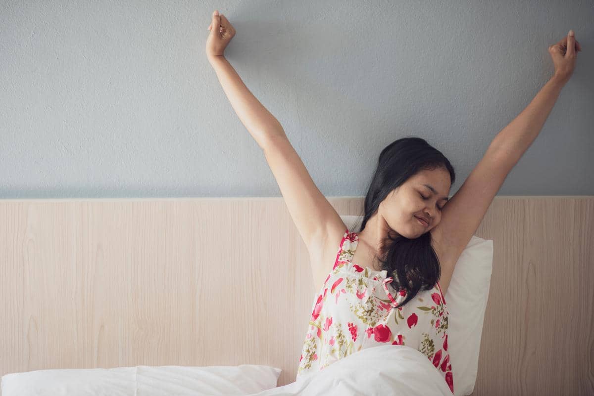 bangun tidur dengan segar di pagi hari