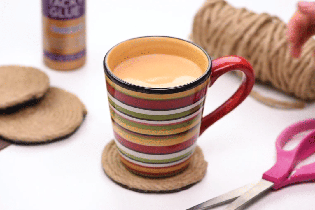 5 Langkah DIY Coaster/Tatakan Gelas dari Tali Jut