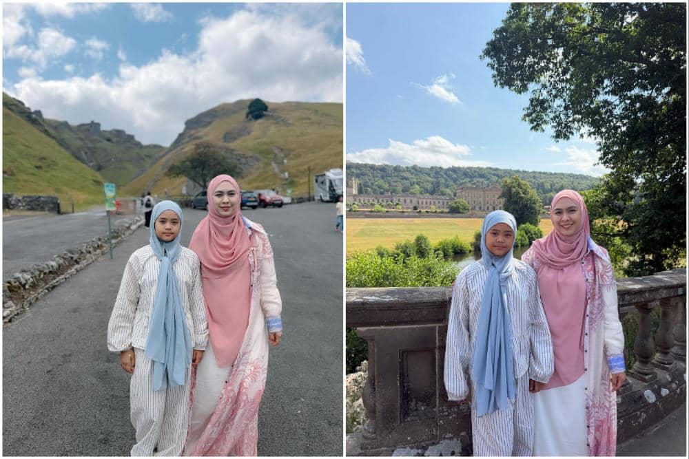10 Potret Oki Setiana Dewi dan Maryam ada di Winnats Pass, Inggris!