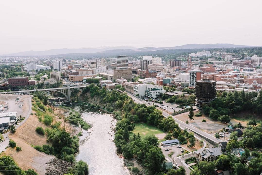 Suasana di Kota Spokane, Amerika Serikat.