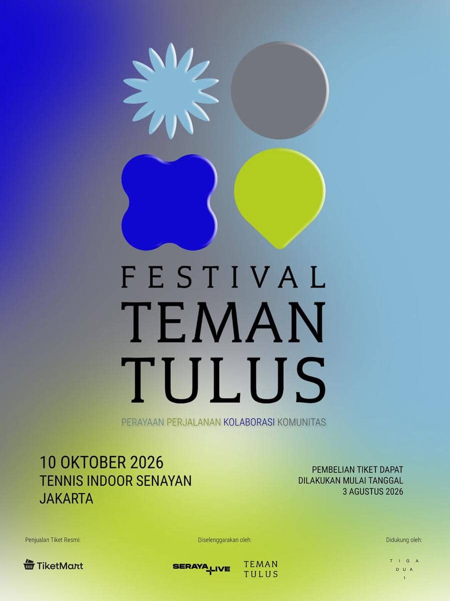 Festival Teman Tulus bakal digelar di Jakarta pada Oktober 2026 mendatang (festivaltemantulus.com)