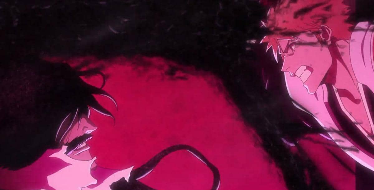 Ichigo Kurosaki dan Yhwach berhadapan dalam pertarungan sengit pada anime Bleach: Thousand-Year Blood War Part 4.