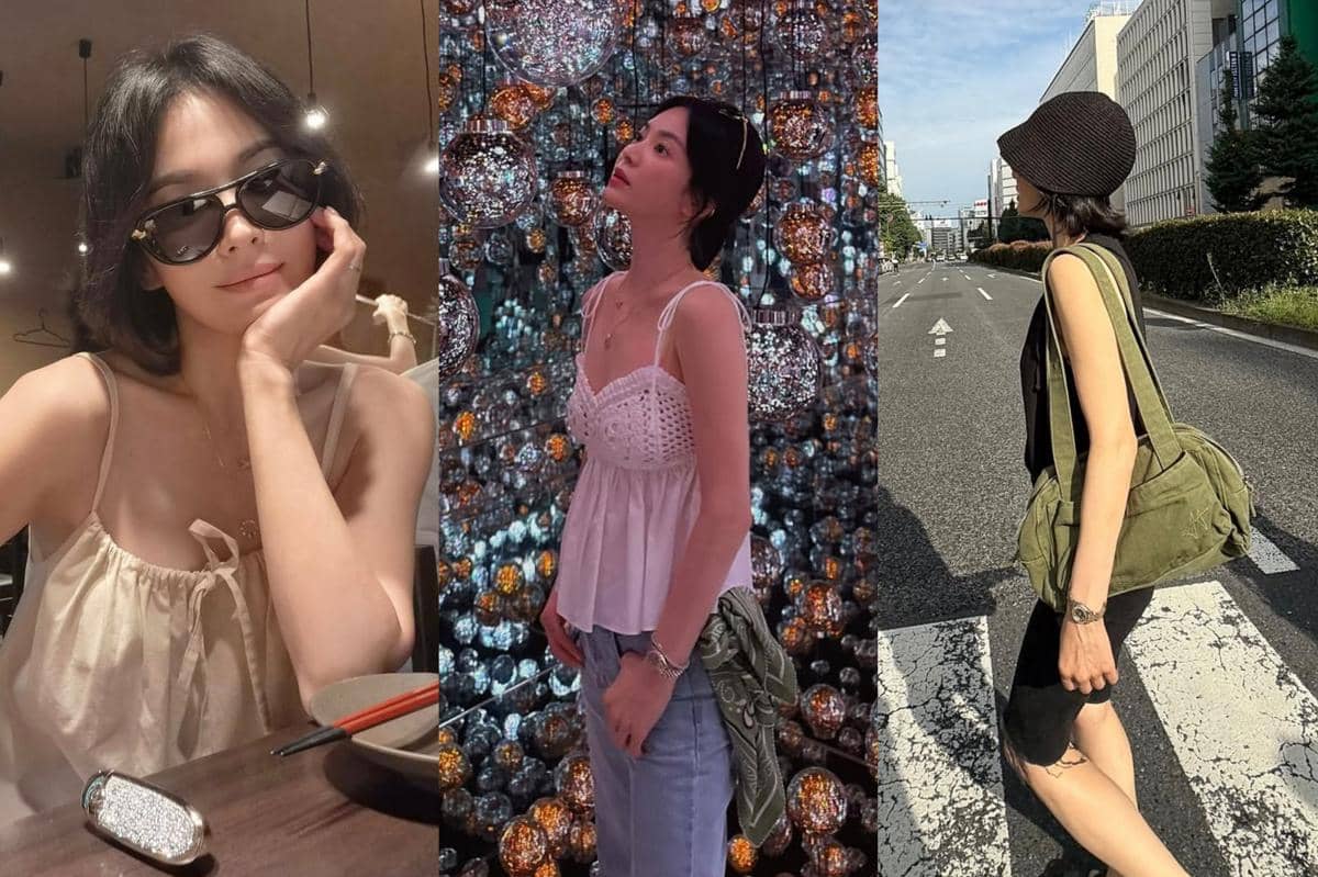 5 Ide Fashion Liburan Song Hye Kyo, Kasual Pakai Jam Ratusan Juta!