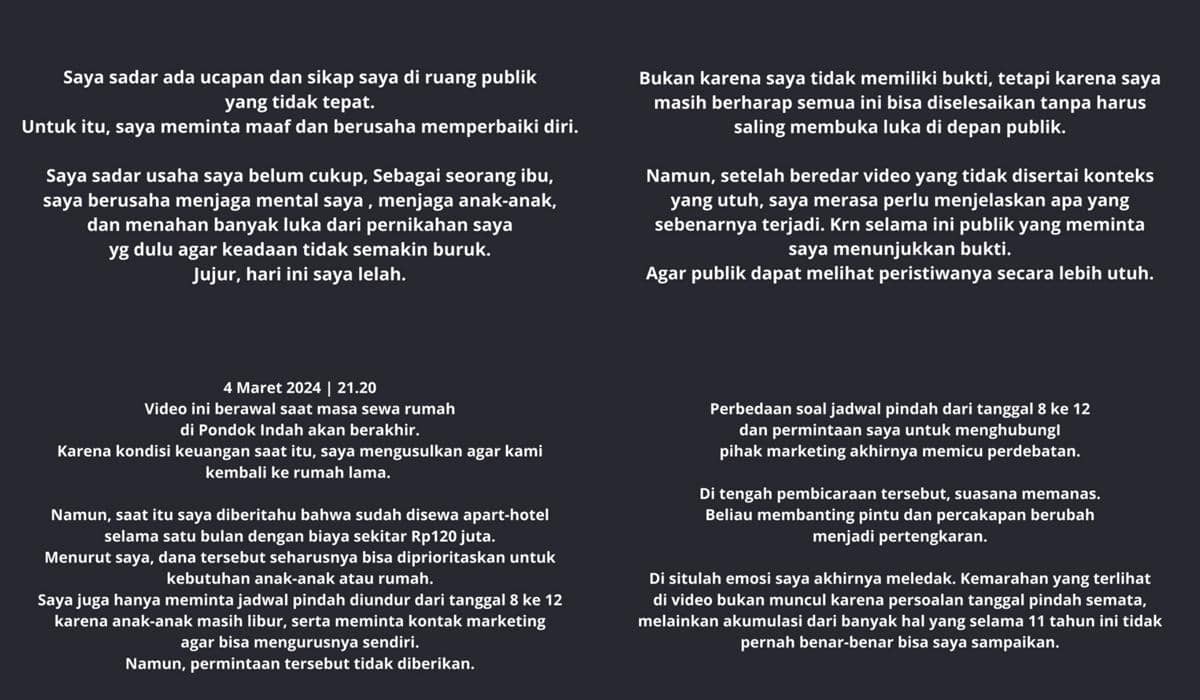 Pernyataan Sarwendah soal video cekcok bersama Ruben Onsu
