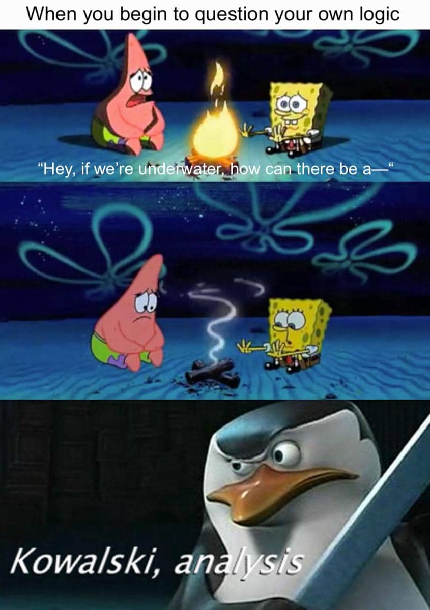 meme logika SpongeBob