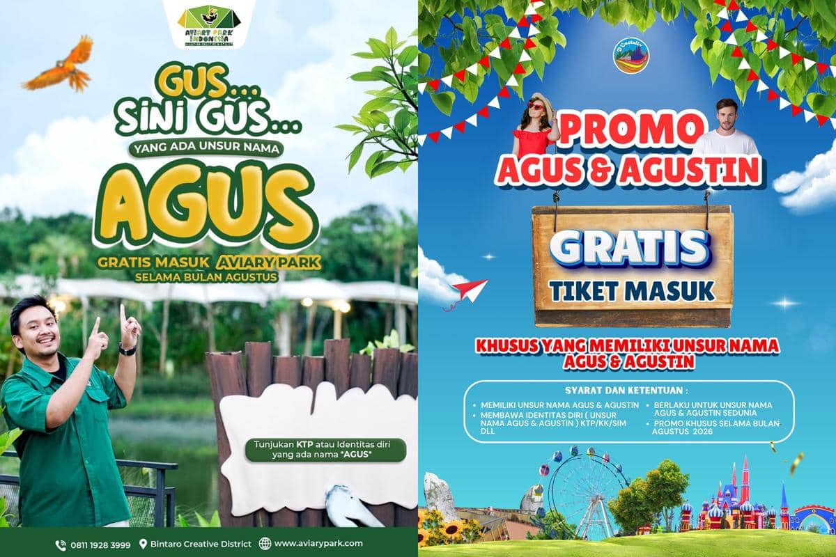 Promo Wisata untuk Orang Bernama Agus dan Lahir di Bulan Agustus