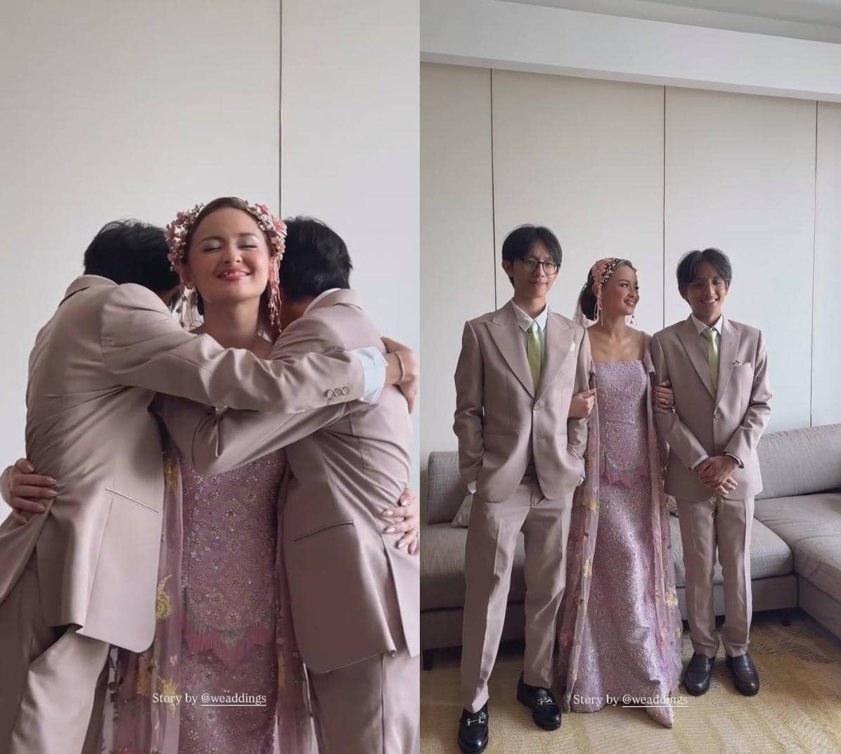 Potret pernikahan Joanna Alexandra dalam busana pengantin, diabadikan pada momen perayaan pernikahannya.