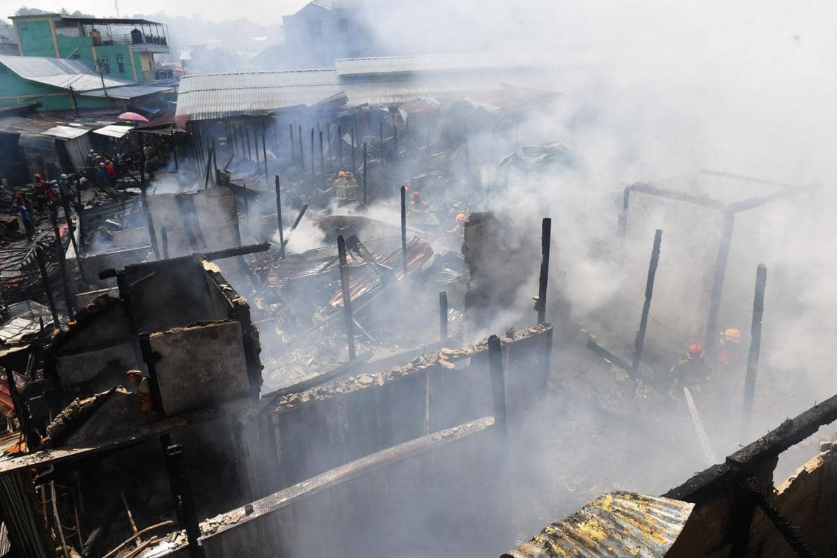Ratusan Kios Terdampak Kebakaran, Pasar Sepinggan Dibuka Bertahap