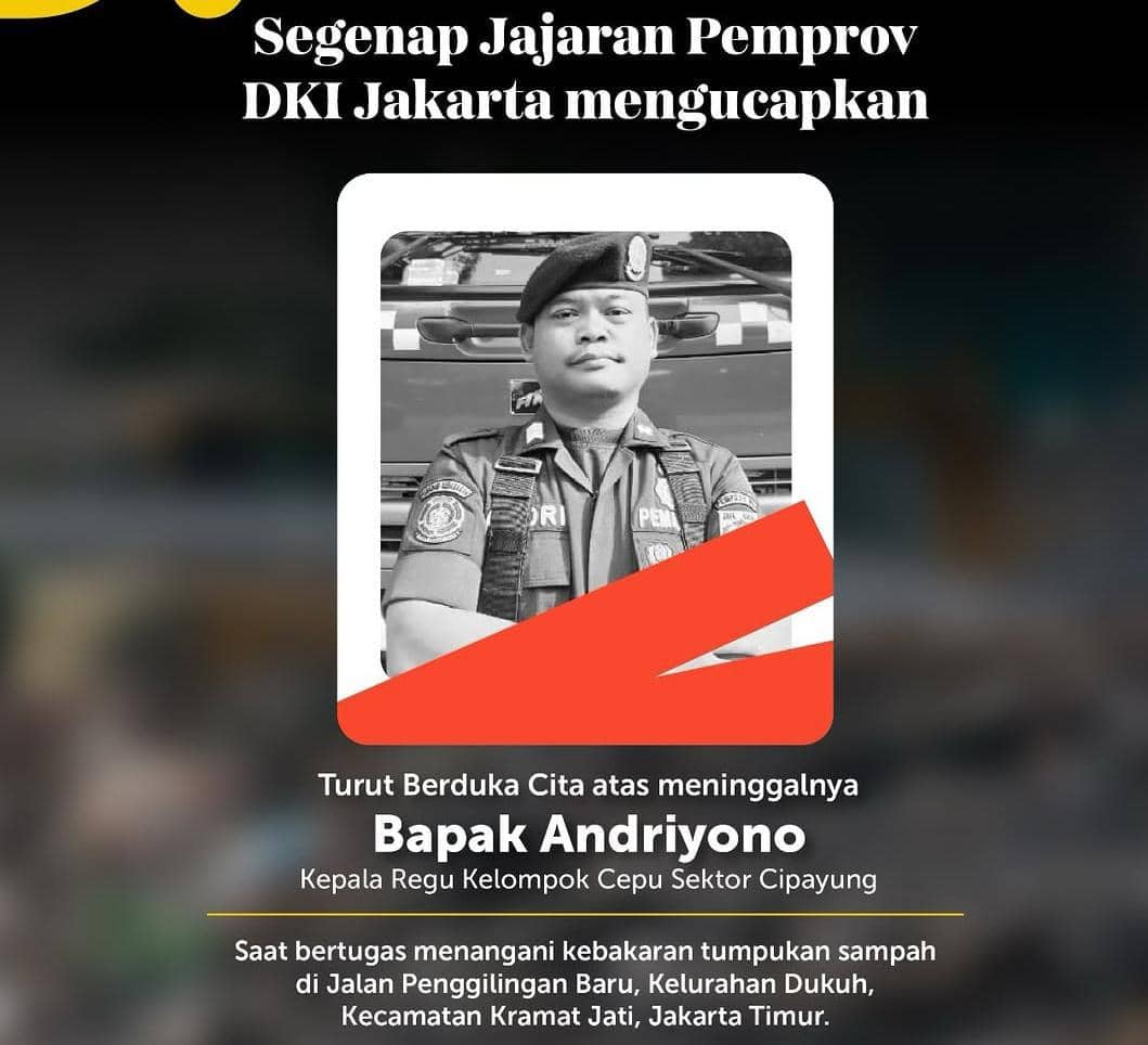 Kebakaran Kramat Jati Tewaskan Petugas Damkar, Ini Imbauan Sekda DKI