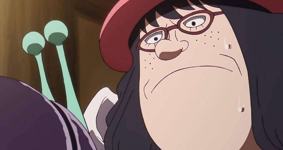 Ange meminta bantuan dalam adegan anime One Piece produksi Toei Animation saat menghadapi situasi sulit.