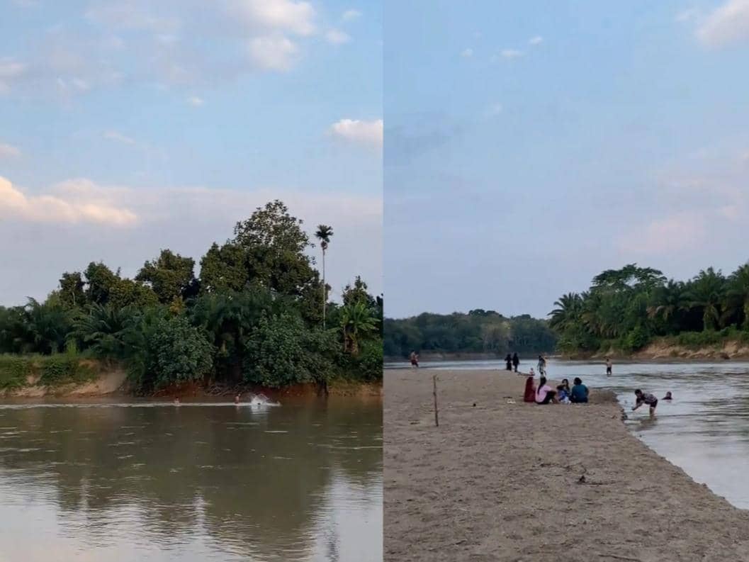 Musim Kemarau Datang, Warga Serbu Pantai Dadakan di Way Kanan