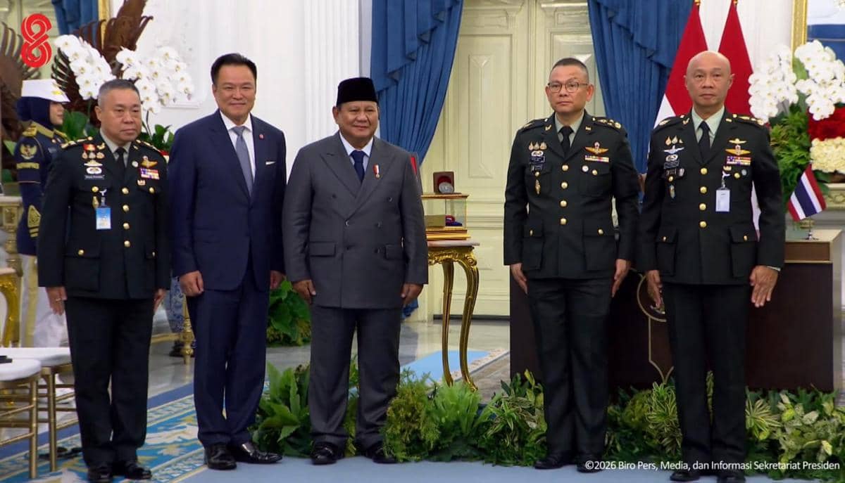 Prabowo Dapat Medali Penghargaan Militer Kerajaan Thailand 
