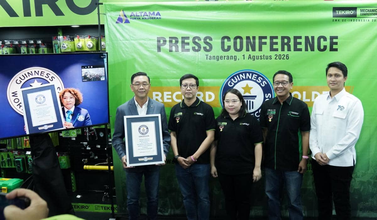 Tekiro Cetak Rekor Dunia Guinness lewat Kompetisi Mekanik SMK