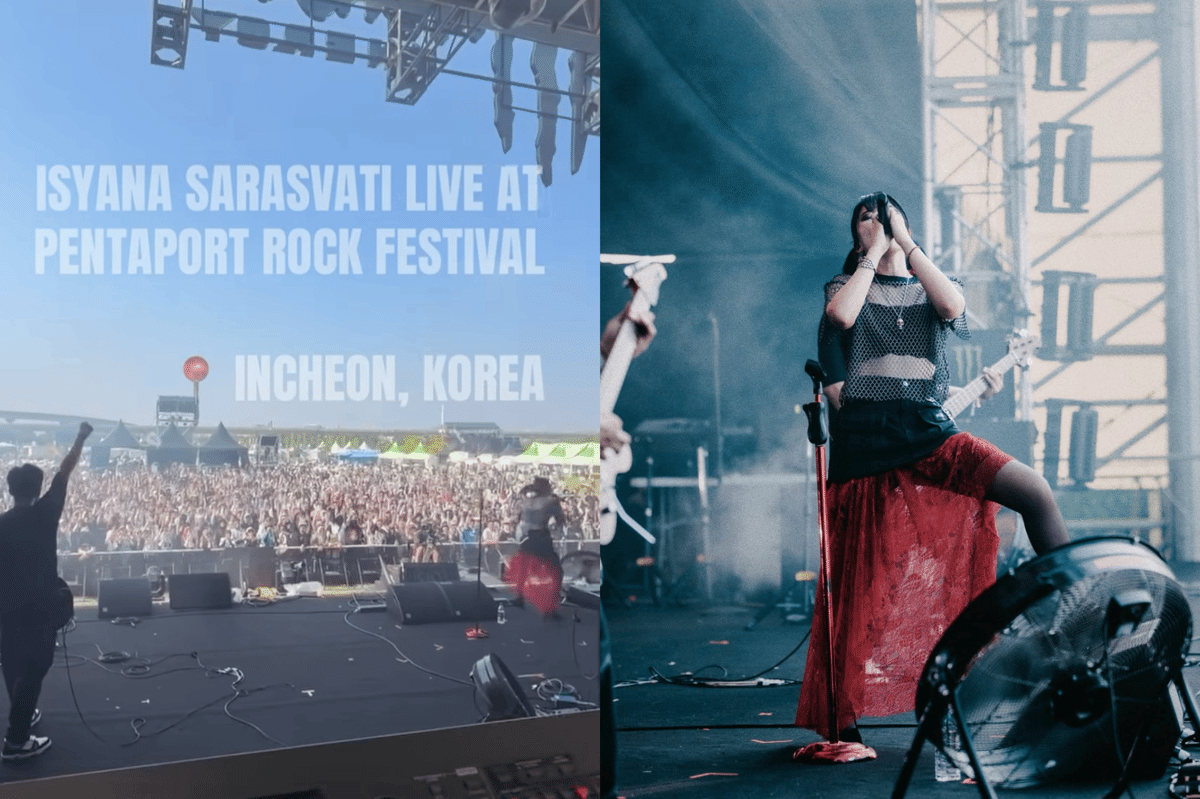7 Potret Isyana Sarasvati Manggung di Festival Rock Korea, Gong Banget!