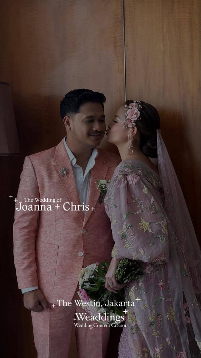 Potret pernikahan Joanna Alexandra yang diunggah melalui akun Instagramnya sebagai kenangan momen bahagia.