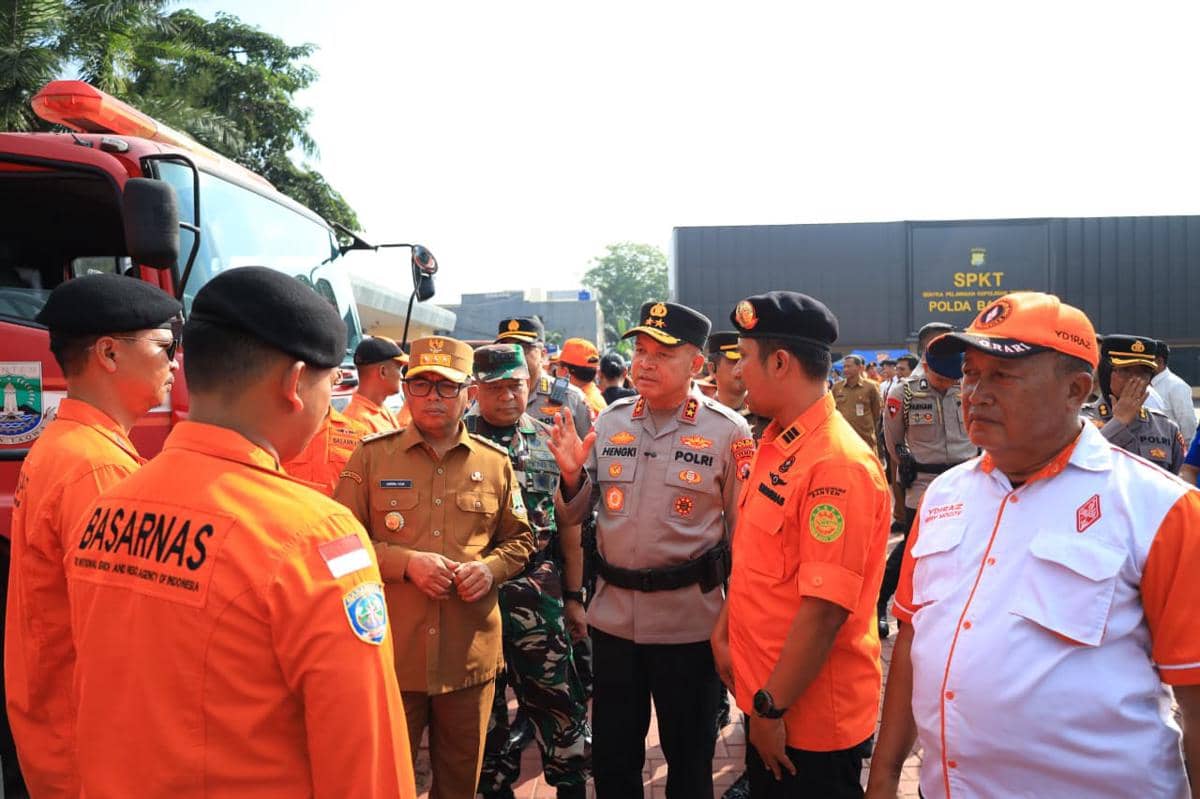 Forkopimda Banten saat apel kesiapsiagaan musim kemarau (Dok. Humas Polda)