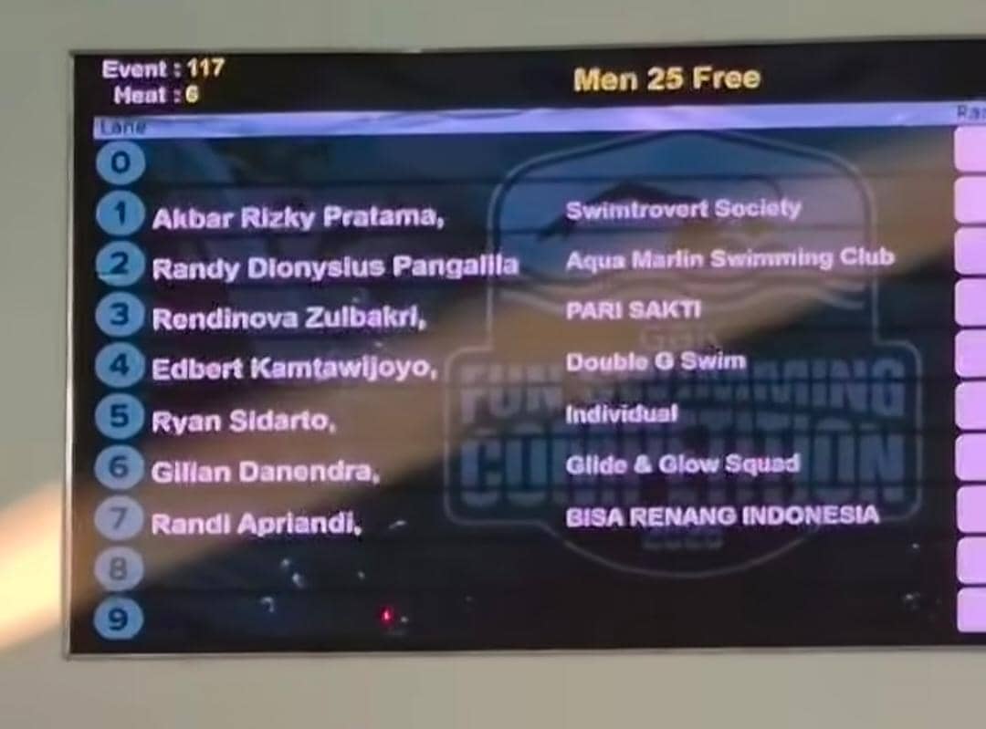 potret Randy Pangalila di GBK Fun Swimming 2026