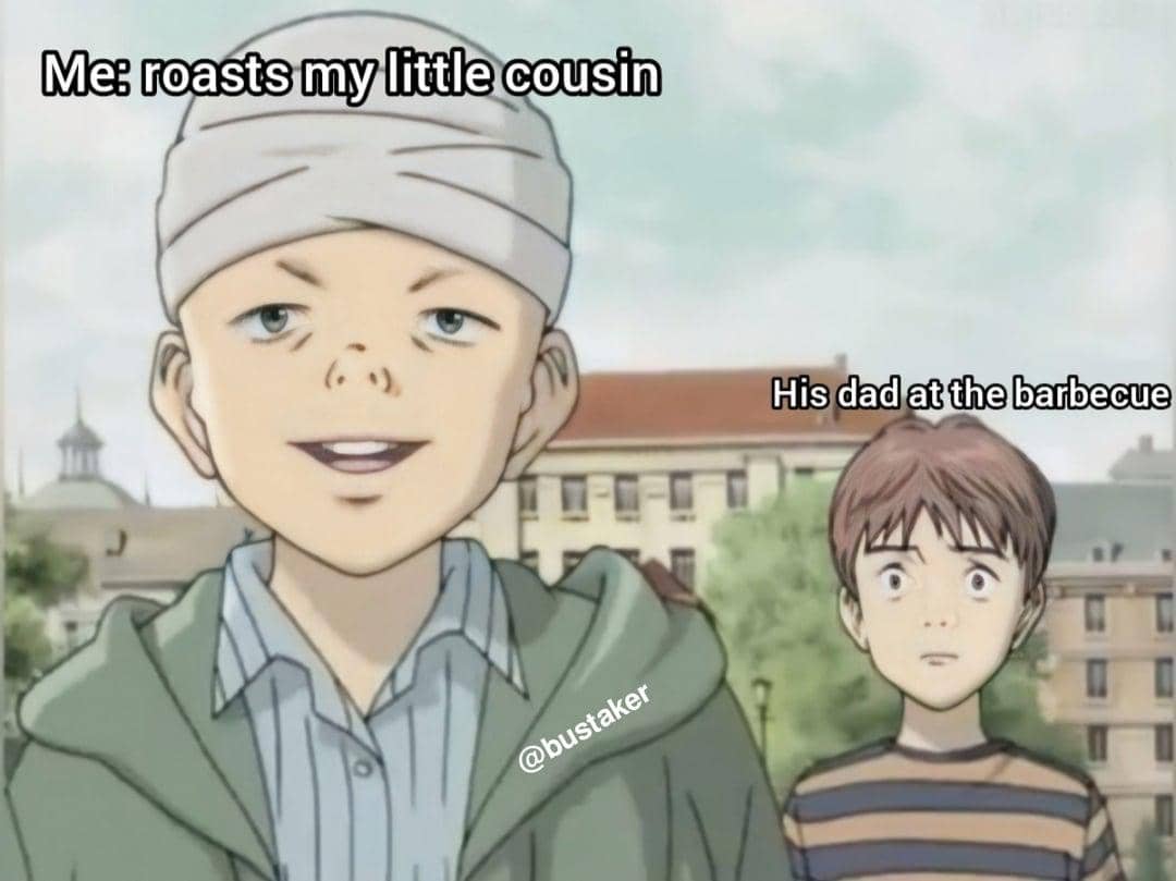 meme anime tentang menghajar orang