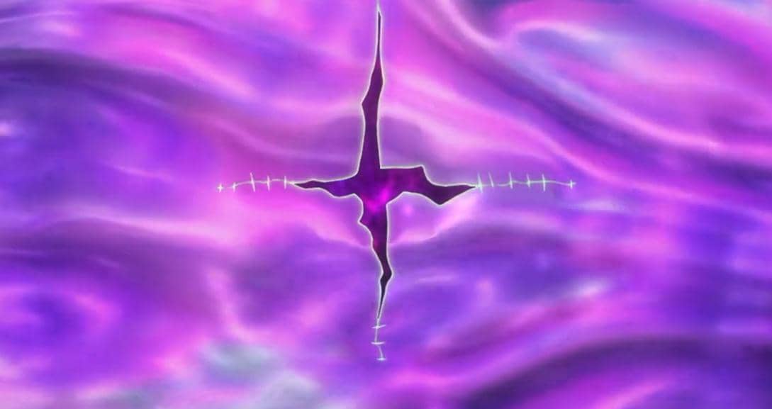 Celah energi biru yang dibuat Urahara menjadi jalan masuk bagi Grimmjow dalam anime Bleach TYBW Part 4.