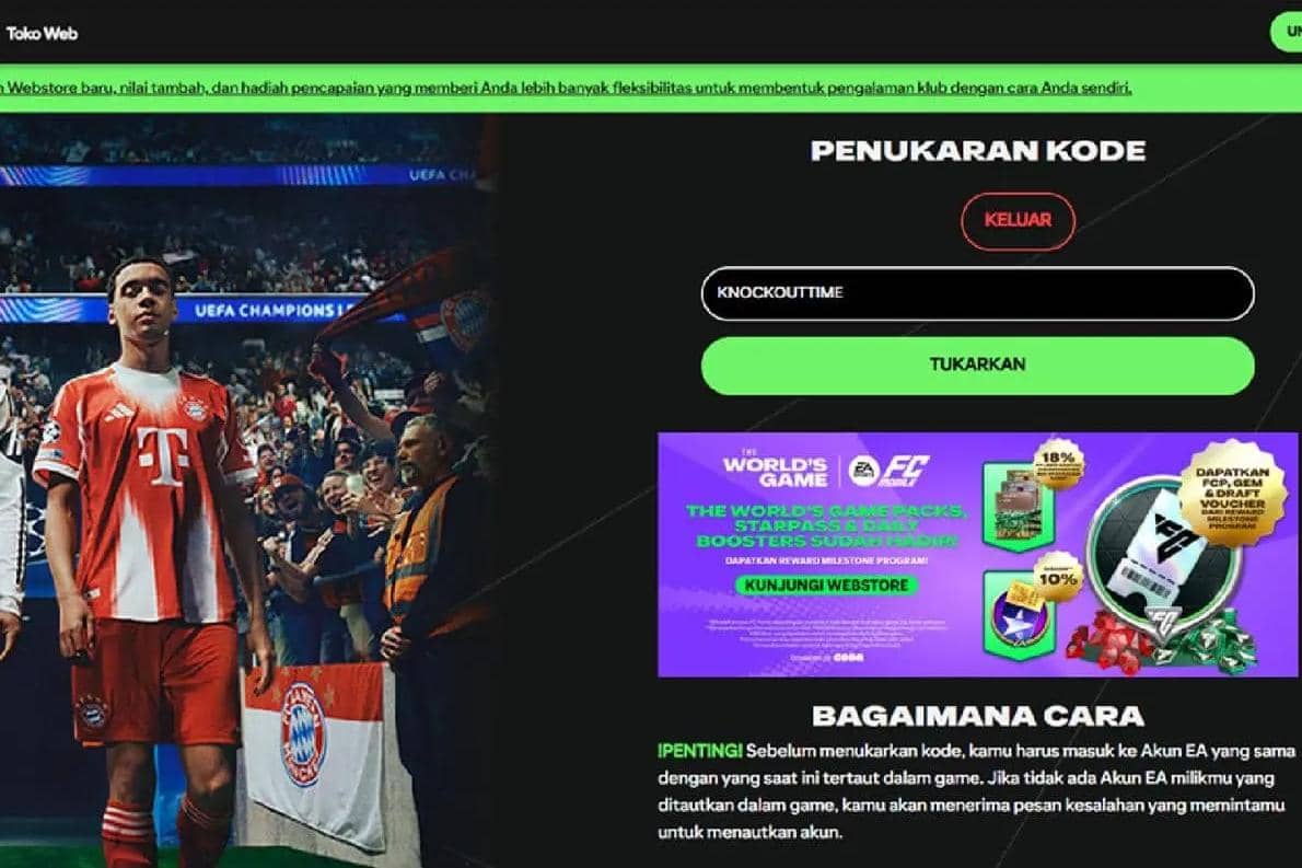 redeem kode di EA Sports FC Mobile