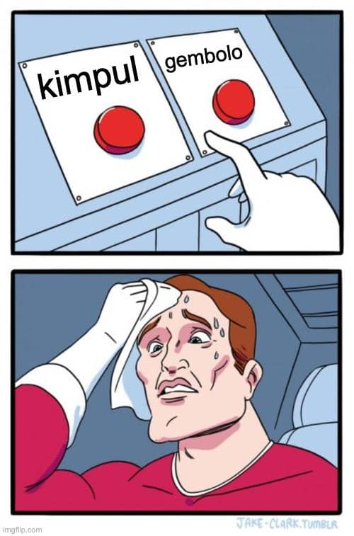 Meme Kimpul dari Imgflip dalam format gambar humor yang dibagikan melalui platform daring di internet.