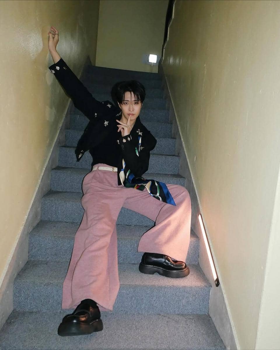 Potret Youngjae, anggota grup GOT7, dalam unggahan yang dibagikan melalui akun Instagram @333cyj333 pribadinya.