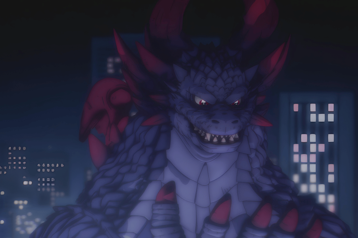 Wujud kaiju Gharami yang malu-malu