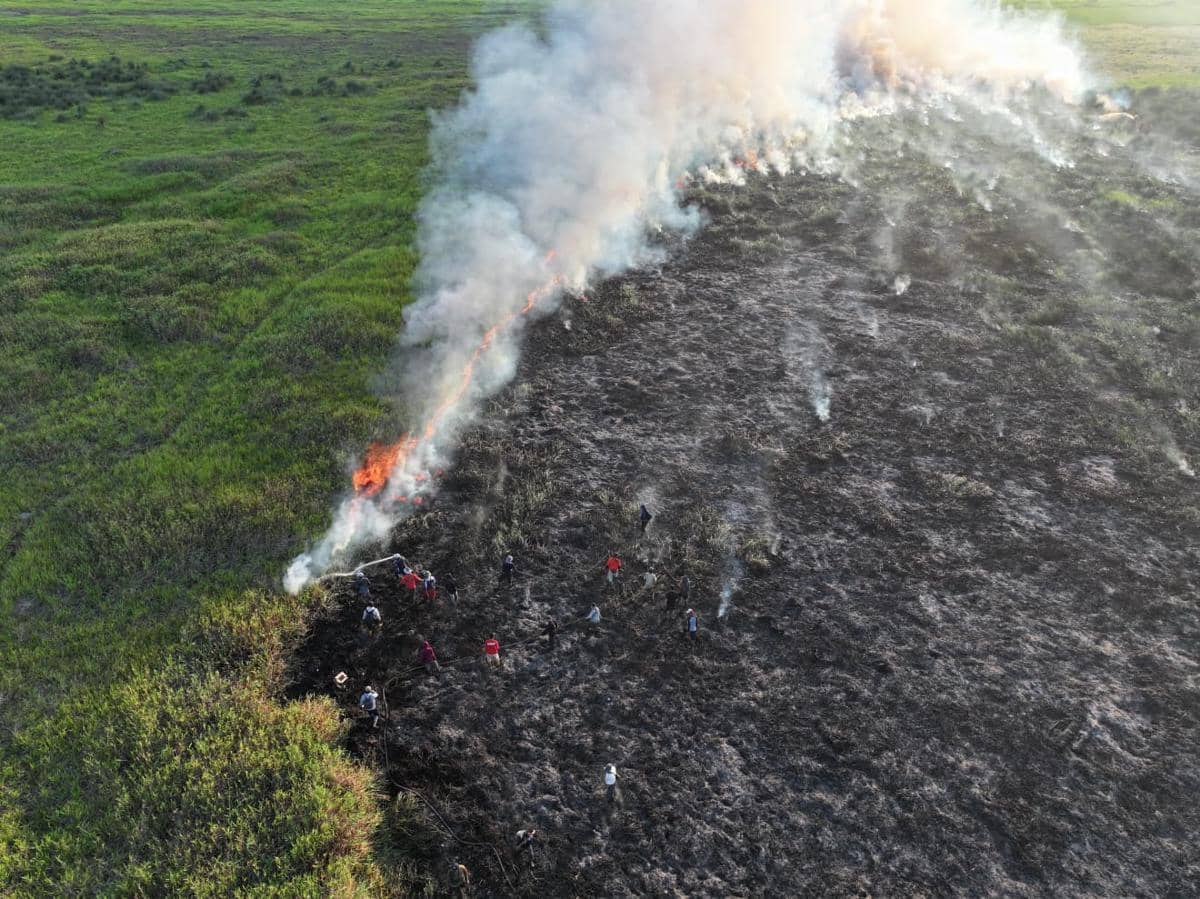 Proses penanganan Kebakaran Hutan dan Lahan (Karhutla) di wilayah Sumatra Selatan dalam upaya pemadaman