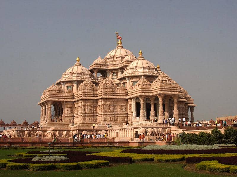 Kuil Swaminarayan Akshardham di New Delhi, India.