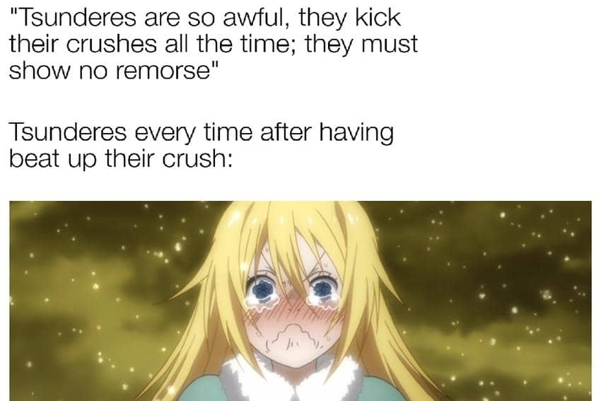8 Meme Anime tentang Menghajar Orang, Hobi para Tsundere