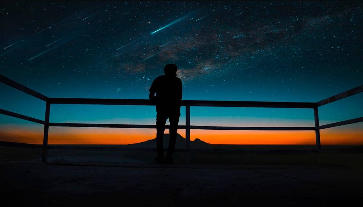 ilustrasi melihat meteor