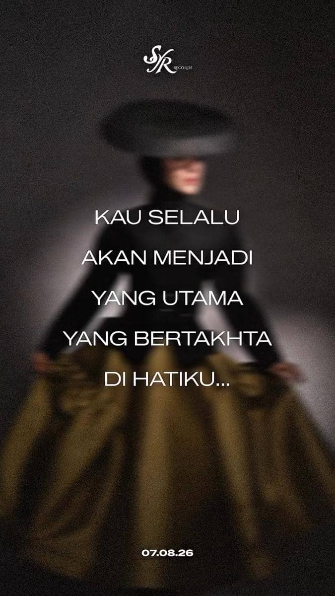 Sampul promosi singel comeback Syahrini yang diunggah melalui akun Instagram SYR Records pada unggahan musik.