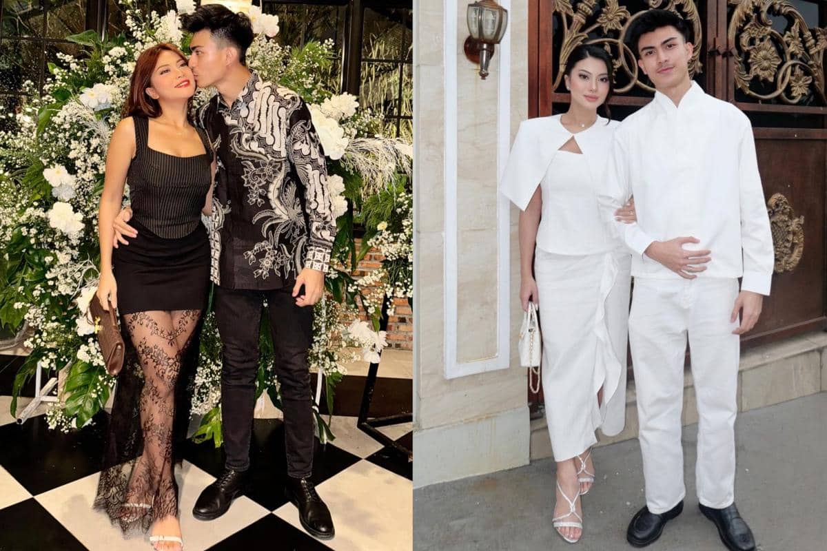 5 OOTD Couple Kondangan Hanum Mega-Rafly, Dominasi Hitam