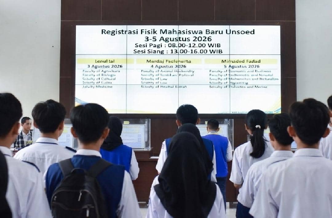 Ilustrasi jadwal kegiatan mahasiswa baru yang dibagi berdasarkan fakultas untuk menjaga ketertiban pada Selasa, 4 Agustus 2026.