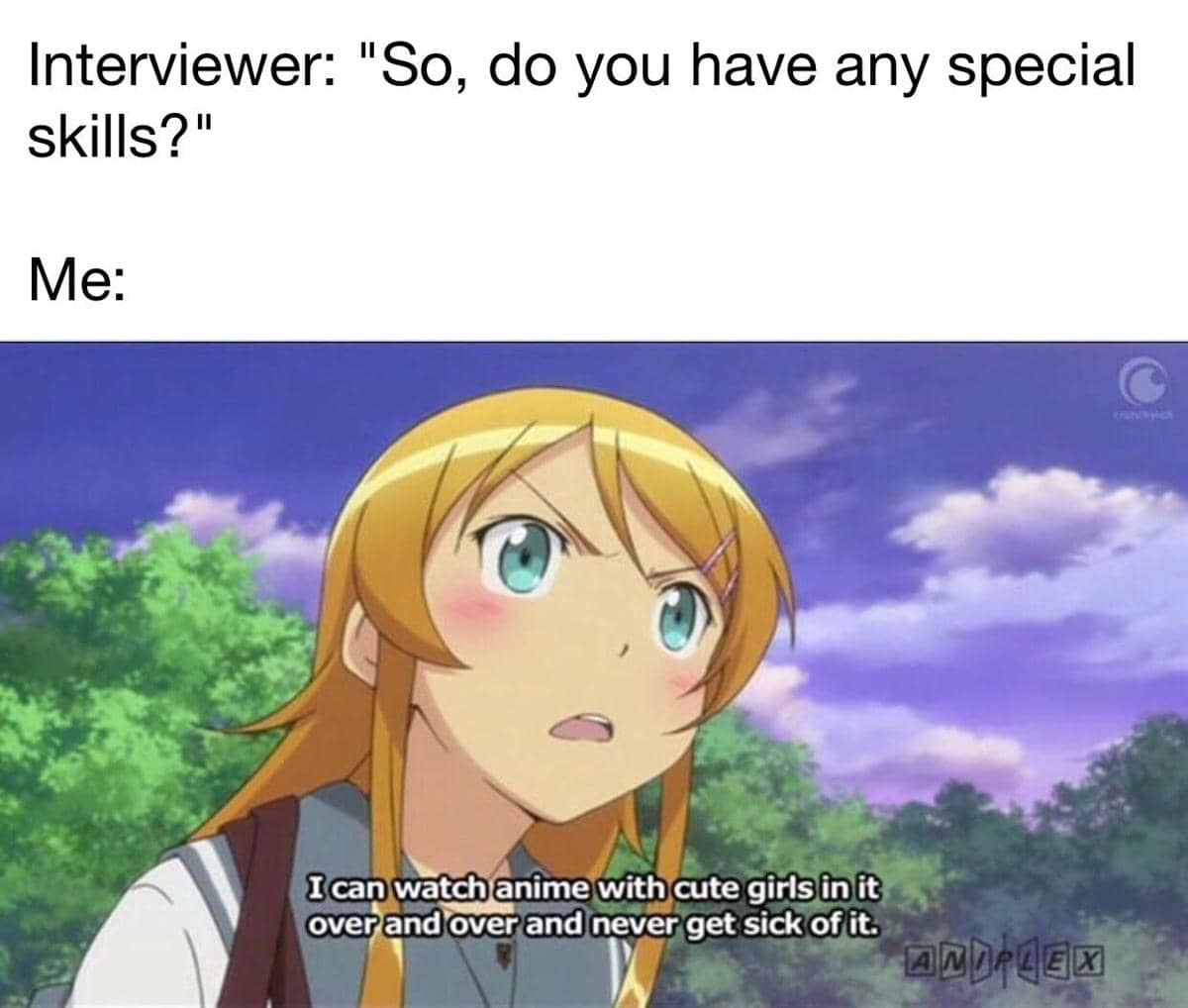 meme anime tentang talenta