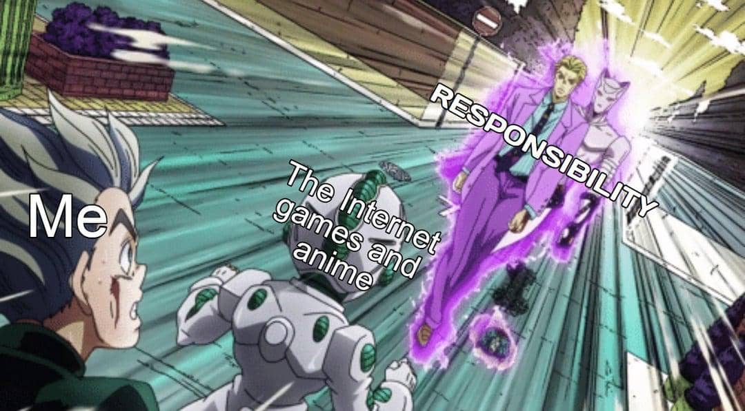 meme anime tentang bersantai